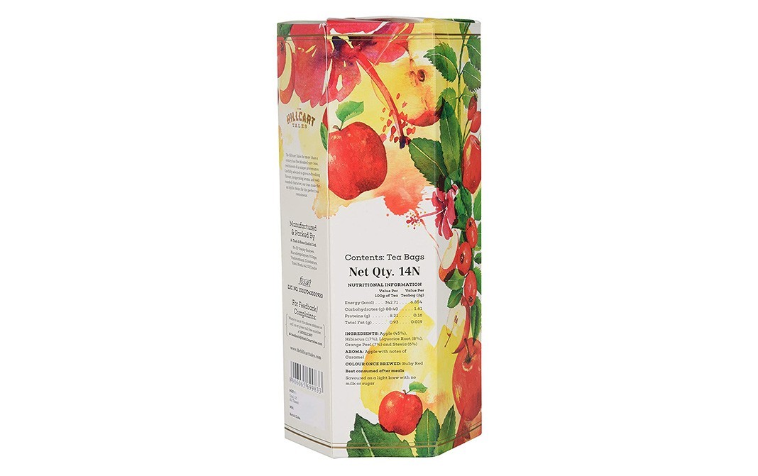 Hillcart Tales Apple Strudel Dessert Tisane Tea   Box  14 pcs